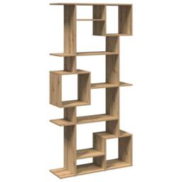 Berkfield Home Classic Book Cabinet Artisian Oak 92x29x188 cm Engineered Wood in Brown - Size: 92 x 29 x 188 cm - thumbnail 3
