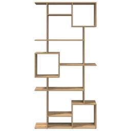 Berkfield Home Classic Book Cabinet Artisian Oak 92x29x188 cm Engineered Wood in Brown - Size: 92 x 29 x 188 cm - thumbnail 4