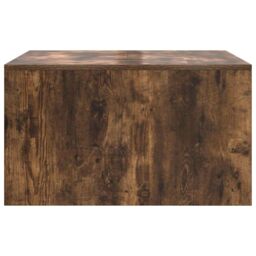 Berkfield Home Coffee Table with Drawers Smoked Oak 70.5x70x40 cm in Brown - thumbnail 7