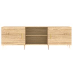 Berkfield Home TV Cabinet Sonoma Oak 150x30x50 cm Engineered Wood in Brown - Size: 150 x 30 x 50 cm - thumbnail 5