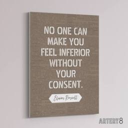 "Artery8 Inspirational Quote Eleanor Roosevelt Canvas Wall Art Print in Brown - Size: W18"" x H24""" - thumbnail 2