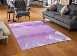 Benjamin Tate Design Pink Pony Ride Rug in Natural - Size: Large - thumbnail 2