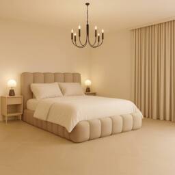 Desire Deco Plush Velvet Upholstered Alice Bed Frame Double King Super King in Beige