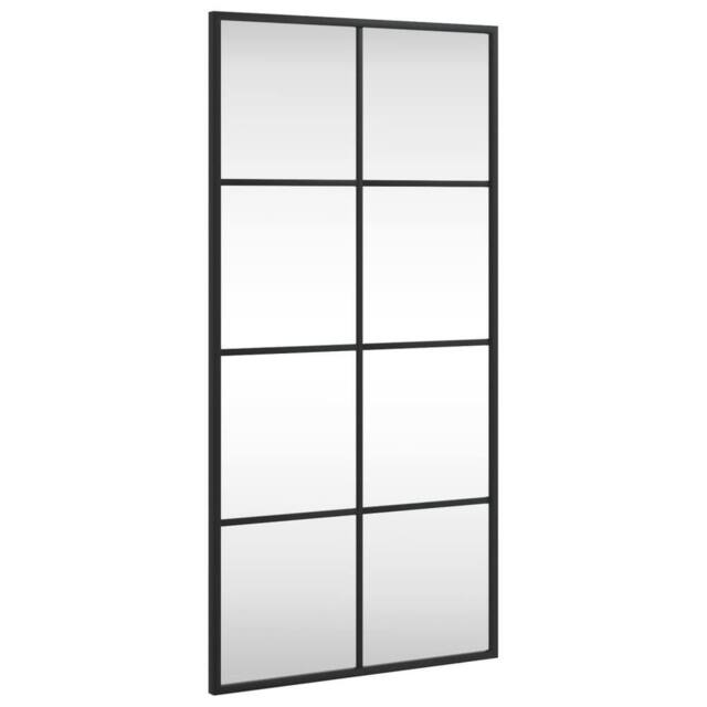 Berkfield Home Wall Mirror Black 40x80 cm Rectangle Iron - image 1