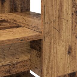 Berkfield Home Desk with Storage Old Wood 113x54x120 cm Engineered Wood - Size: 113 x 54 x 120 cm - thumbnail 7