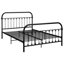Berkfield Home Bed Frame Black Metal 120x200 cm - Size: Small Double