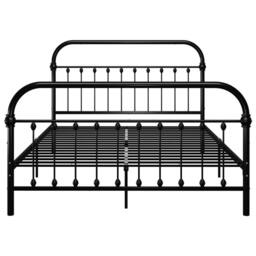 Berkfield Home Bed Frame Black Metal 120x200 cm - Size: Small Double - thumbnail 3