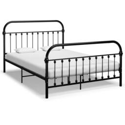 Berkfield Home Bed Frame Black Metal 120x200 cm - Size: Small Double - thumbnail 2