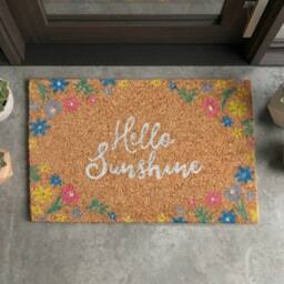 Garden Greatness Hello Sunshine Natural Coir Doormat - Size: 45 cm x 75 cm - thumbnail 2