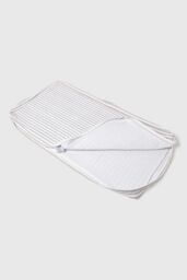 Homescapes Quilted Cotton 2 Seater Orthopaedic Booster Cushion Cover in Grey - thumbnail 3