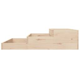 Berkfield Home Planter 107x107x27 cm Solid Wood Pine in Natural - Size: 107 x 107 x 27 cm - thumbnail 5