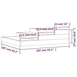 Berkfield Home Planter 107x107x27 cm Solid Wood Pine in Natural - Size: 107 x 107 x 27 cm - thumbnail 7