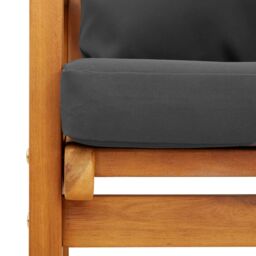 Berkfield Home 3 Piece Garden Lounge Set with Cushions Solid Wood Acacia in Brown - thumbnail 6
