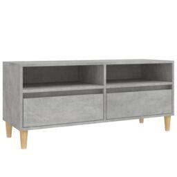 Berkfield Home TV Cabinet Concrete Grey 100x34.5x44.5 cm Engineered Wood - thumbnail 2