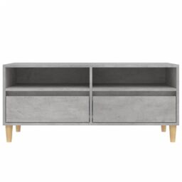 Berkfield Home TV Cabinet Concrete Grey 100x34.5x44.5 cm Engineered Wood - thumbnail 6