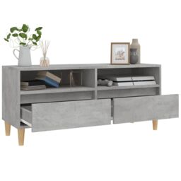 Berkfield Home TV Cabinet Concrete Grey 100x34.5x44.5 cm Engineered Wood - thumbnail 5