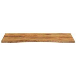 Berkfield Home Desk Top with Curve 120x50x2.5 cm Solid Wood Rough Mango in Brown - thumbnail 3