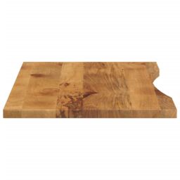 Berkfield Home Desk Top with Curve 120x50x2.5 cm Solid Wood Rough Mango in Brown - thumbnail 4