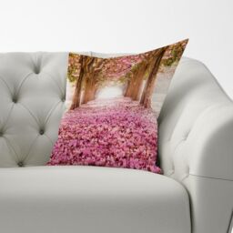 Warren Reed - Designer Pink Flower Tree Tunnel Cushions - Size: 45 cm x 45 cm - thumbnail 3