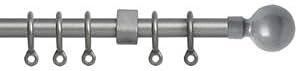 New Edge Blinds Exenteable Metal Curtain Pole 13-16mm in Silver - Size: 120 cm - image 1