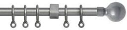 New Edge Blinds Exenteable Metal Curtain Pole 13-16mm in Silver - Size: 120 cm - thumbnail 1