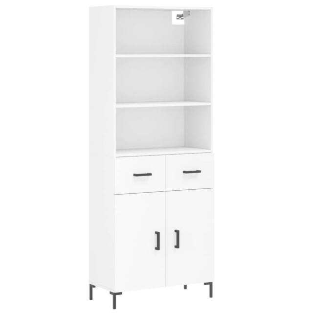 Berkfield Home Highboard White 69.5x34x180 cm Engineered Wood - image 1