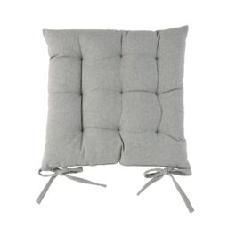 Harbour Housewares Square Garden Chair Seat Cushion in Grey - thumbnail 1