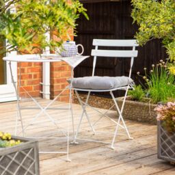Harbour Housewares Square Garden Chair Seat Cushion in Grey - thumbnail 6