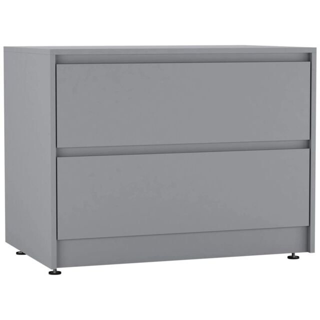 EONLION 2-Drawers Chest Dresser, Adjustable Feet Bedroom Storage Unit in Grey - image 1
