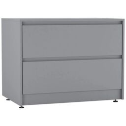 EONLION 2-Drawers Chest Dresser, Adjustable Feet Bedroom Storage Unit in Grey - thumbnail 7