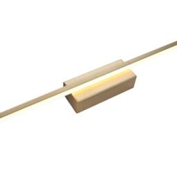 Happy Homewares Modern Designer Brushed Gold Metal LED Picture Wall Light Fitting - thumbnail 3