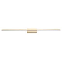 Happy Homewares Modern Designer Brushed Gold Metal LED Picture Wall Light Fitting - thumbnail 1