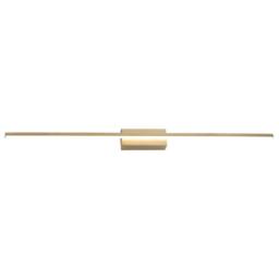 Happy Homewares Modern Designer Brushed Gold Metal LED Picture Wall Light Fitting - thumbnail 2