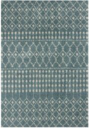 THE RUGS Soft Moroccan Diamond Shaggy Rugs & Runner Duck Egg Blue Living Room - Size: 80 cm x 150 cm - thumbnail 2