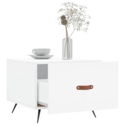 Berkfield Home Coffee Tables 2 pcs White 50x50x40 cm Engineered Wood - Size: 50 x 50 x 40 cm - thumbnail 4