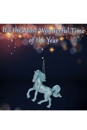 VFM e-Store Christmas Tree Decoration Hanging Unicorn Ornament X 1 13cm Ice Blue - thumbnail 3