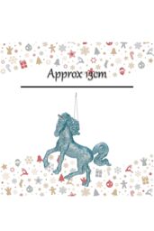 VFM e-Store Christmas Tree Decoration Hanging Unicorn Ornament X 1 13cm Ice Blue - thumbnail 2