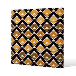 Benjamin Tate Design Repeated triangles geometric background (Canvas Print) / 114 x 114 x 4cm in Natural - Size: 114 x 114 x 4 cm - thumbnail 1