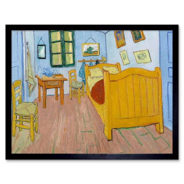 "Artery8 Vincent Van Gogh Bedroom Aires 1888 Home Decor 12x16"" Framed Art Print - Size: W12"" x H16""" - image 1