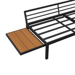 Merax Garden Furniture Sofa Set with Rising Coffee Table, Side Tables in Grey - thumbnail 7