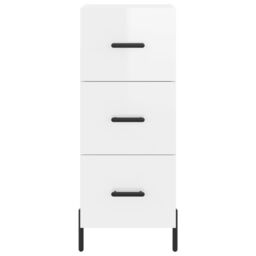 Berkfield Home Sideboard High Gloss White 34.5x34x90 cm Engineered Wood - thumbnail 6