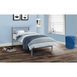 Ashfield Premium Aluminium Finish Metal Bed Frame in Light Grey - Size: Small Double - thumbnail 2