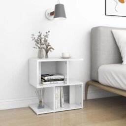 Berkfield Home Bedside Cabinets 2 pcs High Gloss White 50x30x51.5 cm Engineered Wood - thumbnail 1