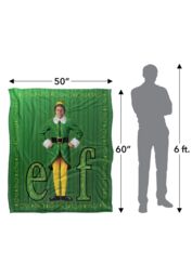 Warner Brothers Elf Silky Touch Super Soft Throw Blanket 152x127cm in White - Size: 152x127 cm - thumbnail 3