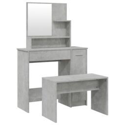 Berkfield Home Dressing Table Set Concrete Grey 86.5x35x136 cm - thumbnail 2