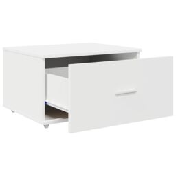 Berkfield Home Drawer Cabinet with Wheels White 55x45x33.5 cm Engineered Wood - thumbnail 4
