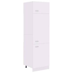 Berkfield Home Refrigerator Cabinet White 60x57x207 cm Engineered Wood - Size: 60 x 57 x 207 cm - thumbnail 2