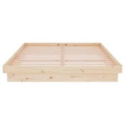 Berkfield Home Beautiful 819907 Bed Frame without Mattress Solid Wood 140x200 cm in Light Tan - thumbnail 5