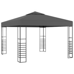 Berkfield Home Garden Marquee 3x3 m Anthracite in Black - thumbnail 1