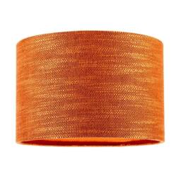 Happy Homewares Designer Bobbled & Textured Linen Lamp Shade in Rustic Orange - Size: 12 inches - thumbnail 1